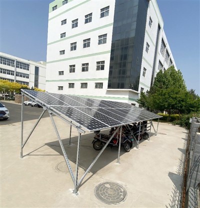 Off Grid Solar Panel Shed untuk Basikal Elektrik